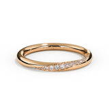 Diamond Eternity Twist Ring in Rose Gold for Ashes or Hair
