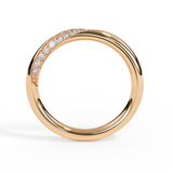 Ashes or Hair Diamond Eternity Rose Gold Twist Ring