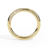 Cremation Diamond Eternity Ring in Yellow Gold Twist Design