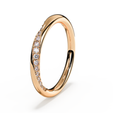 Diamond Ashes Eternity Twist Design in Rose Gold