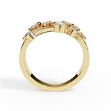 Scatter Raindance Ring with Ashes Diamond in Yellow Gold