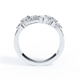 Ashes or Hair White Gold Diamond Droplet Ring