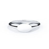 white gold oval small ashes memorial signet ring