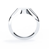 platinum signet ring in oval design for memorial ashes
