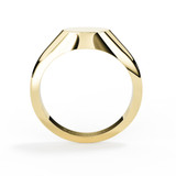 18ct yellow gold cremation ashes signet ring mini design
