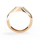 small design round mini signet ring in rose gold for ashes or hair