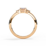 cremation ashes or hair crystal rose gold ring
