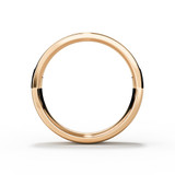 solid rose gold cremation ring with two row diamond eternity design