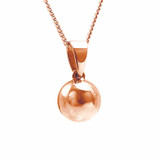 Rose Gold Orb Memorial Pendant With Ashes