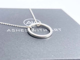 Silver Hoop Memorial Necklace on Ashes Jewellery Box
