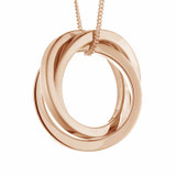 Rose Gold Ashes Memorial Russian Ring Pendant Necklace