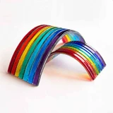 Fused Glass Rainbow Bridge With Ashes Art Memorial