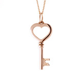 rose gold key ashes necklace