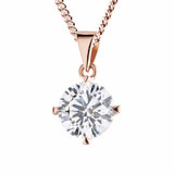 rose gold ashes diamond necklace in contemporary compass styling