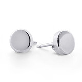 silver ashes stud earrings