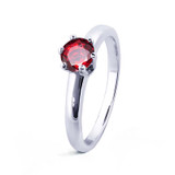 ruby ashes solitaire ring