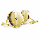 gold cufflinks with rubies and ashes