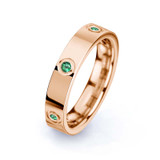 rose gold and emerald ashes ring