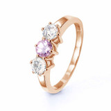 pink sapphire and diamond ashes ring