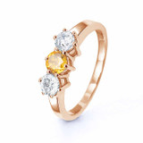 yellow and white sapphire gold ashes ring
