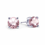 pink sapphire ashes earrings