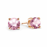 pink sapphire rose gold ashes earrings