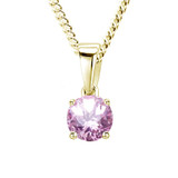 pink sapphire 1ct necklace with ashes