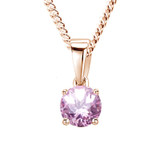 pink sapphire 1ct necklace with ashes