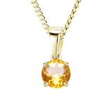 yellow sapphire gold ashes neckalce