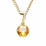 yellow sapphire and gold ashes necklace