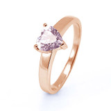 pink sapphire heart shaped ashes memorial ring