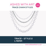 style two thicker trace chain for ashes pendant