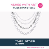 style three thicker trace chain for ashes pendant