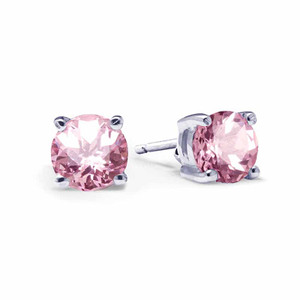 Pink Sapphire Secrets Sparkle Earrings With Ashes Or Hair