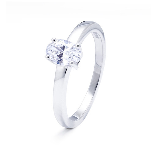 beautiful white gold oval diamond ashes ring