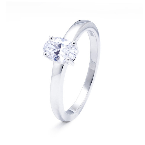 beautiful white gold oval crystal ashes ring