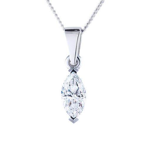 marquise cut crystal ashes pendant