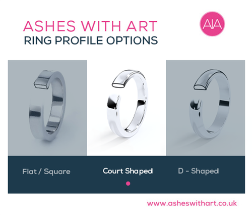 Court Shaped Memorial Ashes Ring