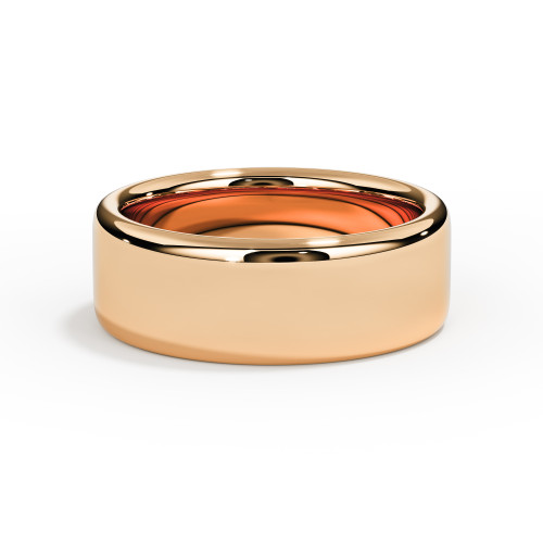 8mm Slight Court Profile Ashes Ring in 18ct Rose Gold