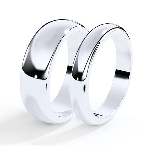 Solid sterling silver D Shaped Band with memorial ashes chamber