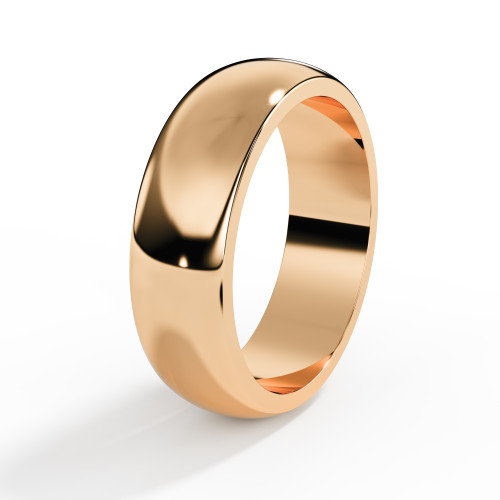 6mm d shaped memorial ashes band in 18ct solid rose gold