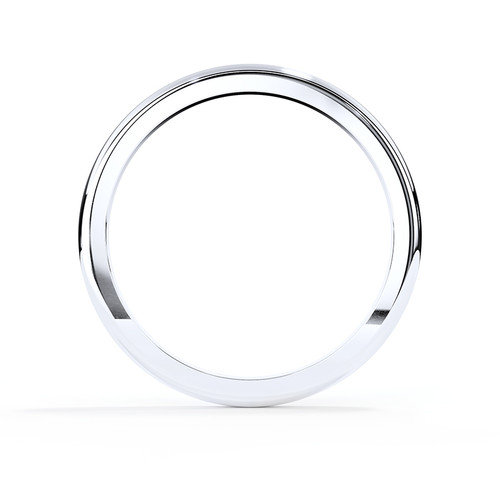 Silver Ashes or Hair Ring, 2mm D-Shaped Band