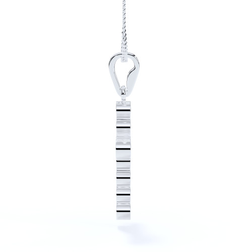 Diamond Bezel Set Cross Ashes Pendant Necklace