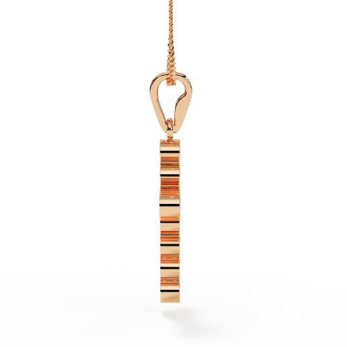 Diamond Bezel Set Cross Ashes Pendant Necklace
