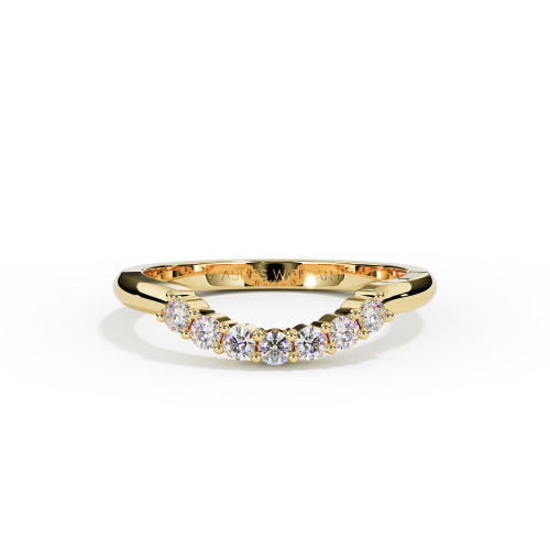 Wishbone Eternity Ashes Ring in Yellow Gold