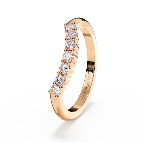 Memorial Ring in Rose Gold Wishbone Eternity Design