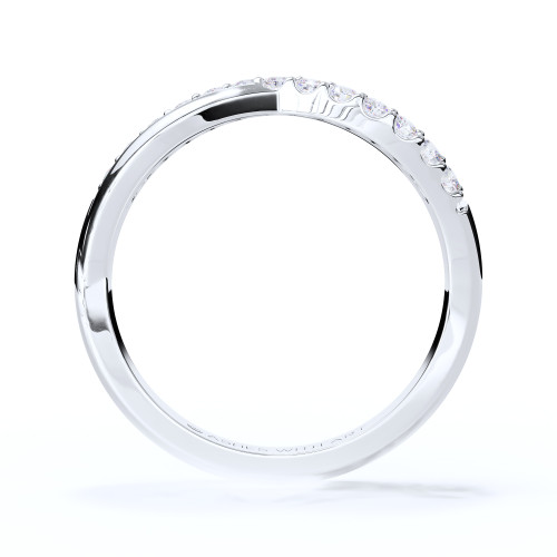 Sterling Silver Memorial Ashes Ring in Diamond Infinity Design