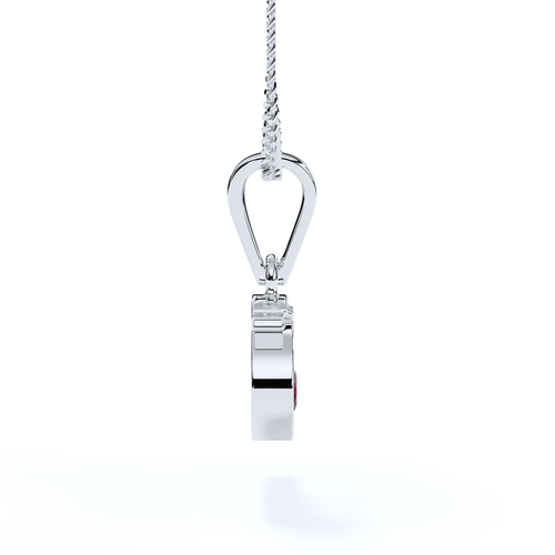 White Gold Robin Pendant for Ashes and Hair