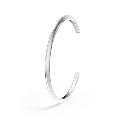 Silver Knife Edge Ashes Memorial Bangle