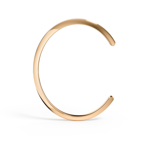 Knife Edge Memorial Ashes Bangle in Rose Gold